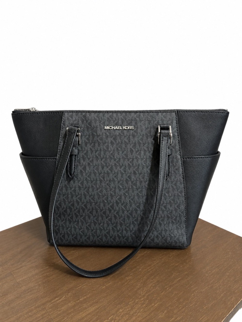 Michael Kors Black Signature Canvas Tote